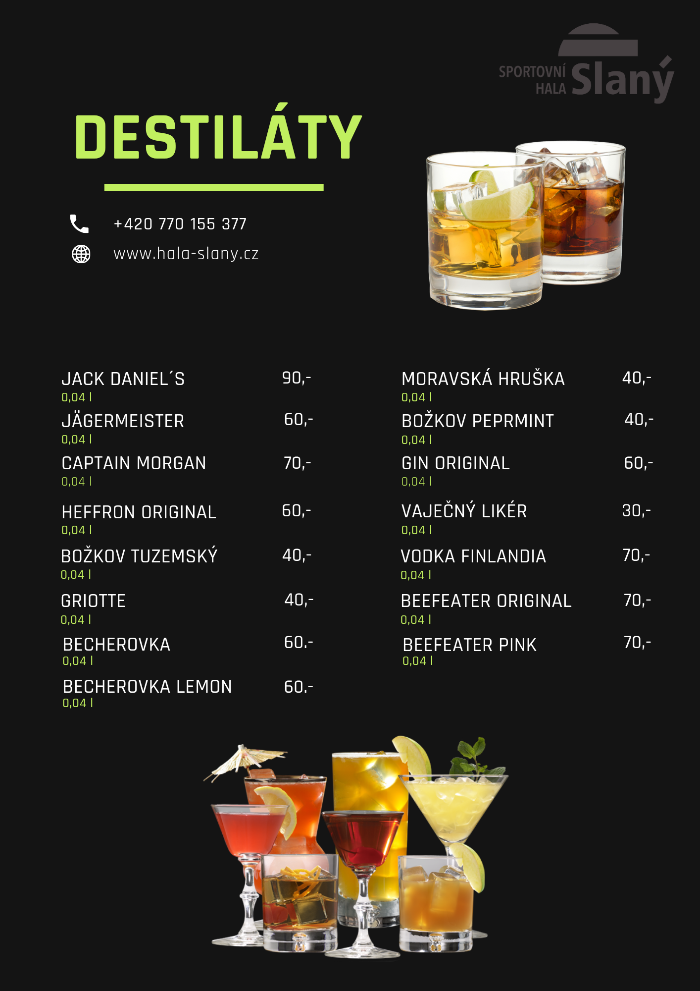 Menu Sportbar 2